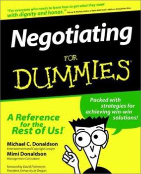 Paperback Negotiating for Dummies Book