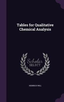 Hardcover Tables for Qualitative Chemical Analysis Book