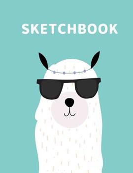 Sketchbook : A Cute Llama Kawaii Sketchbook for Kids: 100 Pages of 8. 5 X11 Blank Paper for Drawing, Doodling or Sketching