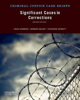 Paperback Significant Cases in Corrections Book