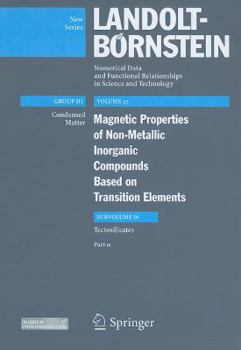 Hardcover Magnetic Properties of Tectosilicates I Book