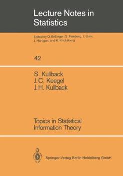 Paperback Topics in Statistical Information Theory Book