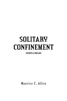 Hardcover Solitary Confinement Book