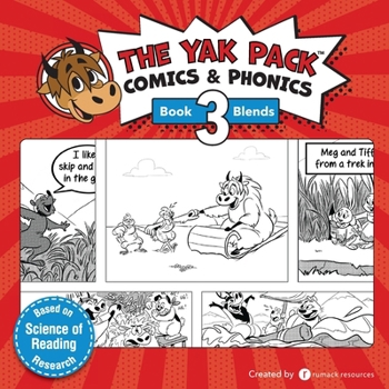 Paperback The Yak Pack: Comics & Phonics: Book 3: Learn to read decodable blend words Book