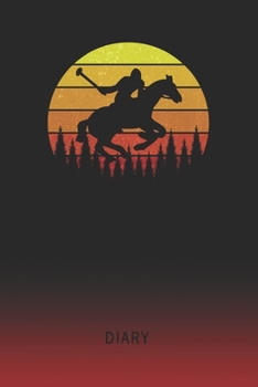Diary: Blank Horse Jumping Dressage Hurdle Personal Writing Memoir Old School Retro Vintage Sunset 80s Cover Daily Journaling for Writers & Journalists Productivity Note Taking Logbook Plan, Set Goals