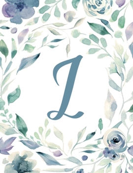 Z: Light Purple Floral 8.5”x11” Lined Notebook (Light Purple Floral Alphabet Series - Letter Z)