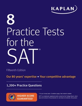 Paperback 8 Practice Tests for the SAT: 1,200+ SAT Practice Questions Book