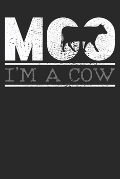 Paperback Notebook: Cow Costume Halloween Dot Grid 6x9 120 Pages Book