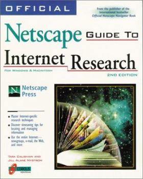 Paperback Official Netscape Guide to Internet Research Book
