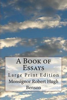 Paperback A Book of Essays: Large Print Edition Book