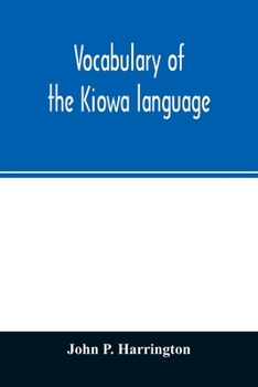 Paperback Vocabulary of the Kiowa language Book
