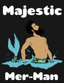 Majestic mer-man: Cute Notebook for Girls Teens Kids Journal College Ruled Blank Lined (8.5 x 11") Large nootbook School Diary Softback Cover Mermaid Lover Gifts