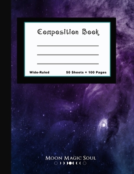 Paperback Composition Book: Purple Cosmos Astronomy Space Constellation Planets School Composition Notebook Journal Diary Wide-Ruled Book