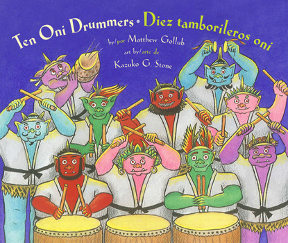 Hardcover Ten Oni Drummers / Diez Tamborileros Oni [Spanish] Book