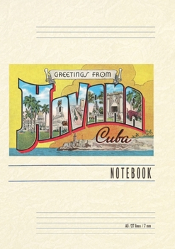 Paperback Vintage Lined Notebook Greetings from Havana, Cuba Book