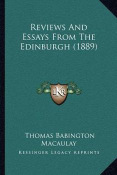 Paperback Reviews And Essays From The Edinburgh (1889) Book