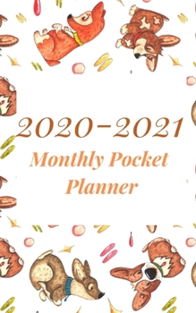 Paperback 2020-2021 Monthly Pocket Planner: A classic 2-year Monthly Small Purse Calendar Planner- January - December 2020-2021 Notebook Journal Diary For To do Book