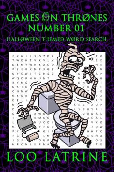 Paperback Games on Thrones Number 01: Halloween Themed Word Search (Adult Puzzle and Coloring Book) Book