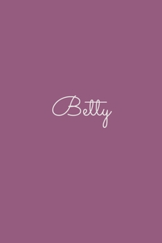 Betty: notebook with the name on the cover, elegant, discreet, official notebook for notes, dot grid notebook,