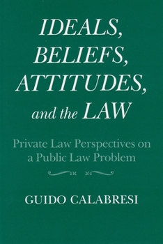 Paperback Ideals, Beliefs, Attitudes, and the Law Private Law Perspectives on a Public Law Problem Book