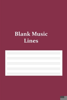 Paperback Blank Music Lines Book