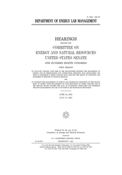 Paperback Department of Energy lab management Book