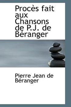 Hardcover Proc?'s Fait Aux Chansons de P.J. de B Ranger Book