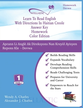 Paperback Learn To Read English With Directions In Haitian Creole Answer Key Homework: Color Edition Book