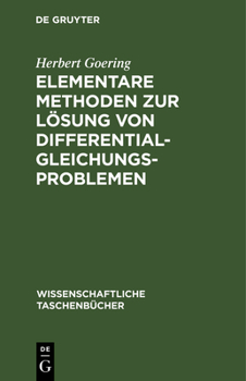 Hardcover Elementare Methoden Zur Lösung Von Differentialgleichungsproblemen [German] Book