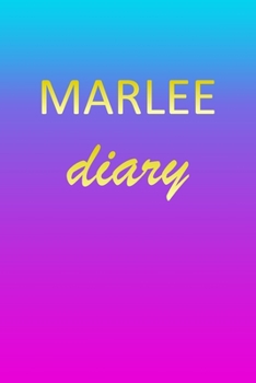 Paperback Marlee: Journal Diary - Personalized First Name Personal Writing - Letter M Blue Purple Pink Gold Effect Cover - Daily Diaries Book