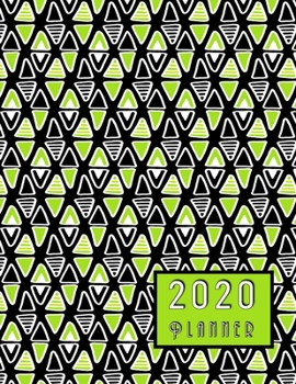 Paperback 2020 Planner: Stylish Abstract Design Diary For Men With Additional Lined Monthly Note, Online Password Log & Habit Tracker Pages Book
