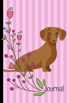 Journal: Dachshund Dog Pink Journal Lined Blank Paper Diary