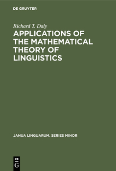 Hardcover Applications of the Mathematical Theory of Linguistics Book