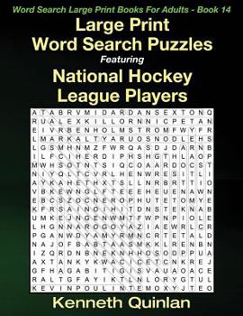 Paperback Large Print Word Search Puzzles Featuring National Hockey League Players [Large Print] Book