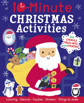 Paperback 10-Minute Christmas Activities: With Stencils, Press-Outs, and Stickers! Book