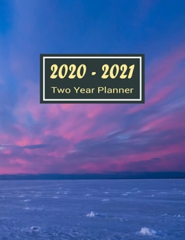 Paperback 2020-2021 Two Year Planner: Wonderful Blue Sky Two Year Planner, Two Year Calendar 2020-2021, Daily Monthly Planner 2020 Size 8.5 x 11 Inch, 24 Mo Book