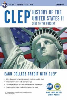 Paperback Clep(r) History of the U.S. II Book + Online Book