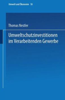 Paperback Umweltschutzinvestitionen Im Verarbeitenden Gewerbe [German] Book