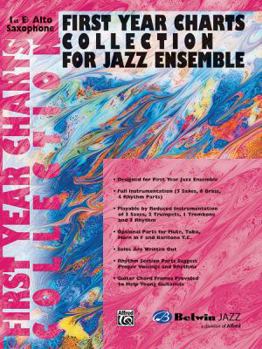 Paperback First Year Charts Collection for Jazz Ensemble: 1st E-Flat Alto Saxophone Book
