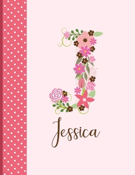 Paperback Jessica: Monogrammed Personalized Lined Journal with Inspirational Quotes Book