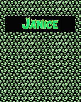 Paperback 120 Page Handwriting Practice Book with Green Alien Cover Janice: Primary Grades Handwriting Book
