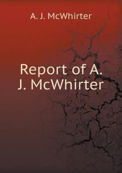 Paperback Report of A. J. McWhirter Book