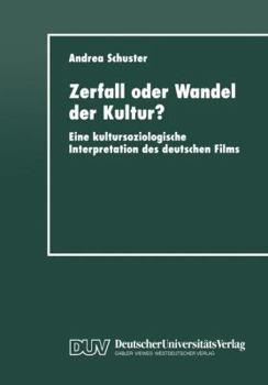 Paperback Zerfall Oder Wandel Der Kultur? [German] Book
