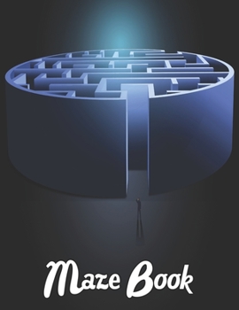 Paperback Maze Book: Different 100 Challenging Maze Spend Hours of Fun with Hard and Easy Mazes Book