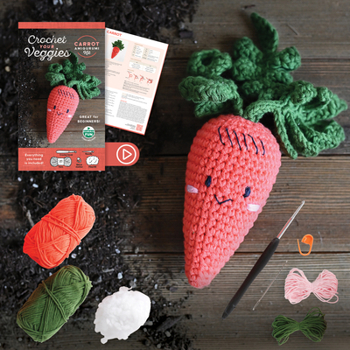 Misc. Crochet Your Veggies Amigurumi Kit Carrot: Everything You Need Is Included: 100%-Cotton Yarn, Crochet Hook, Stitch Marker, Tapestry Needle, Fiberfill, Book