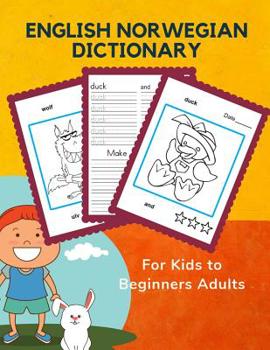 English Norwegian Dictionary for Kids to Beginners Adults: Learning frequency animals word card games in bilingual languages pocket size picture book. Quick and Fun way to learn new vocabulary builder