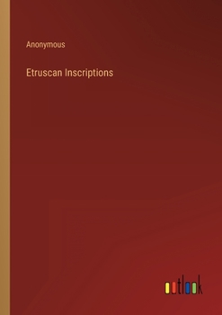 Paperback Etruscan Inscriptions Book