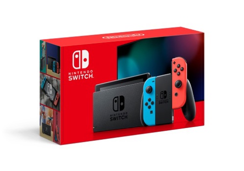 Game - Nintendo Switch Switch Console With Neon Blue And Neon Red Joy-Con Book