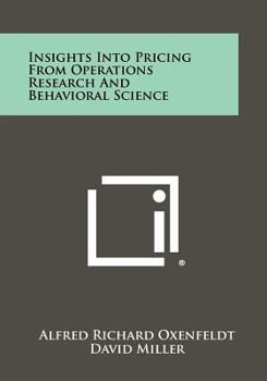 Paperback Insights Into Pricing from Operations Research and Behavioral Science Book