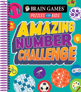 Spiral-bound Brain Games Puzzles for Kids - Amazing Number Challenge Book